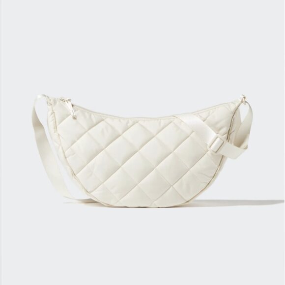 NWOT/ UNIQLO Off White Quilted Shoulder Bag - Picture 9 of 10